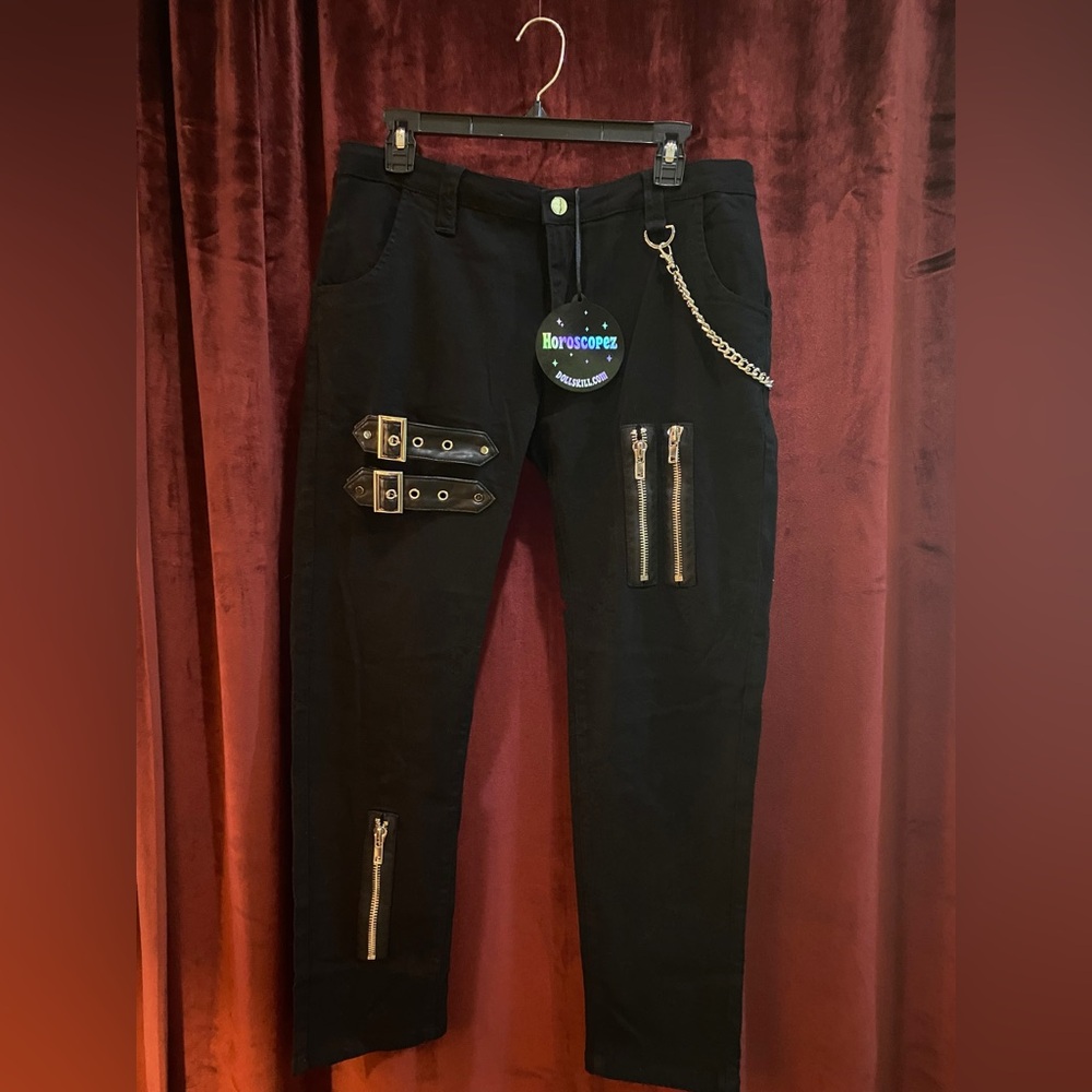 Dollskill Horoscopez goth pants with chain